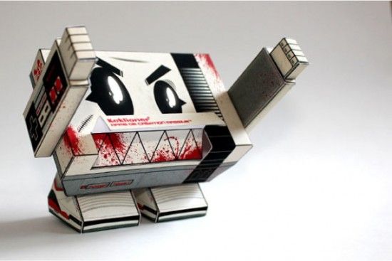 Papercraft สัตว์ประหลาดระบบความบันเทิง Nintendo ที่น่ารักและชั่วร้าย