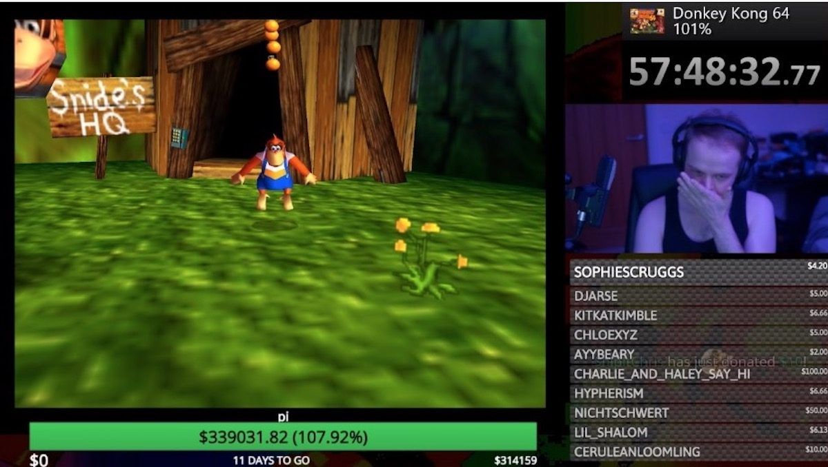 57hodinový dlouhý stream Donkey Kong 64 získal pro transgender děti 340 000 $ a připomněl nám, že online herní komunita nepatří k fanatismu