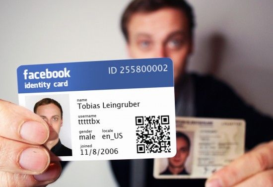 Юридические документы предназначены для квадратов, попробуйте идентификационную карту Facebook