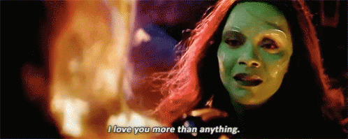Gamora říká, že miluje Star-Lorda ve válce nekonečna
