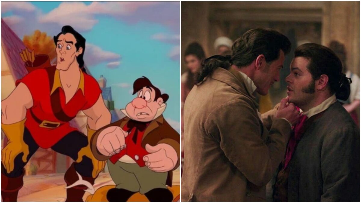 Josh Gad als LeFou und Luke Evans als Gaston