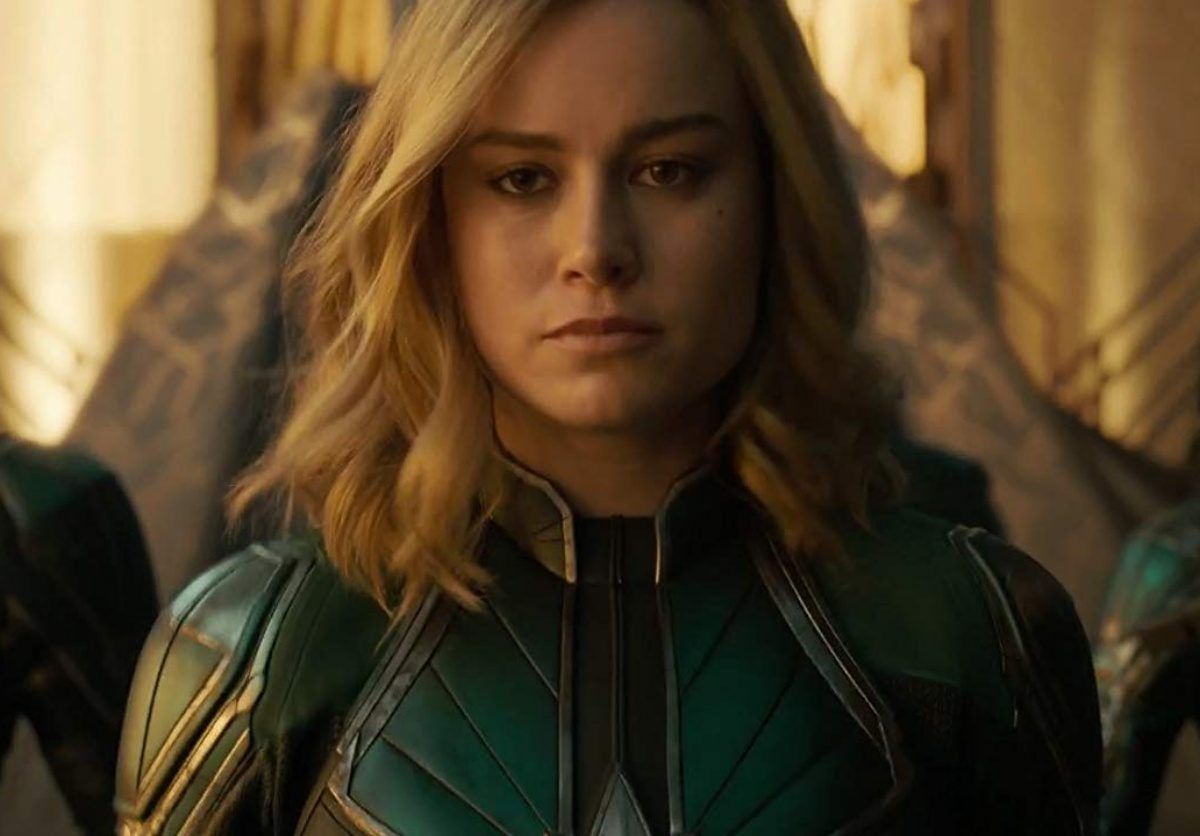Brie Larson as kaptein Marvel in die gelyknamige film.