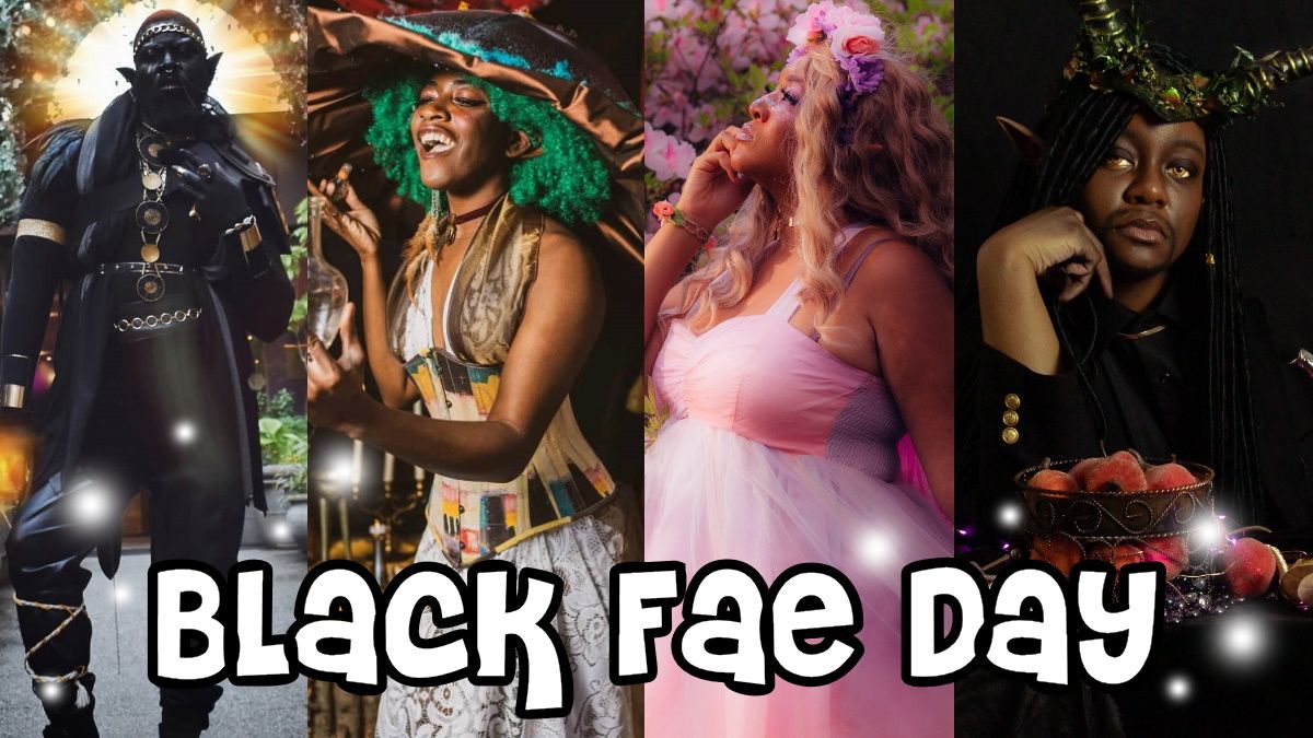Colagem de fotos do dia Black Fae