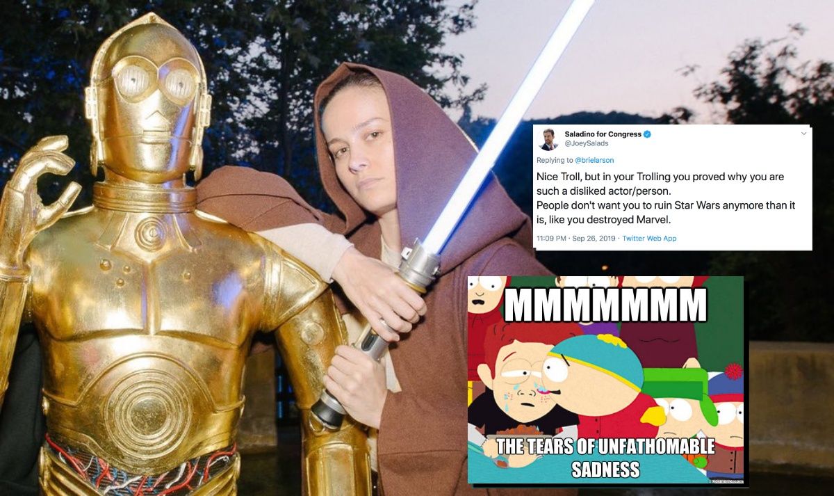 Brie Larson molesta a los hombres tontos en Twitter News a las 11