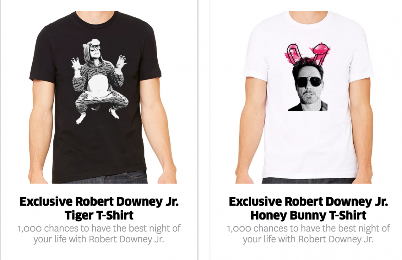Robert Downey Jr. dona un traje de conejito para su nueva fundación filantrópica