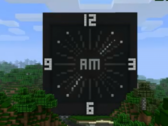 Zegar analogowy w grze synchronizuje się z czasem Minecrafta