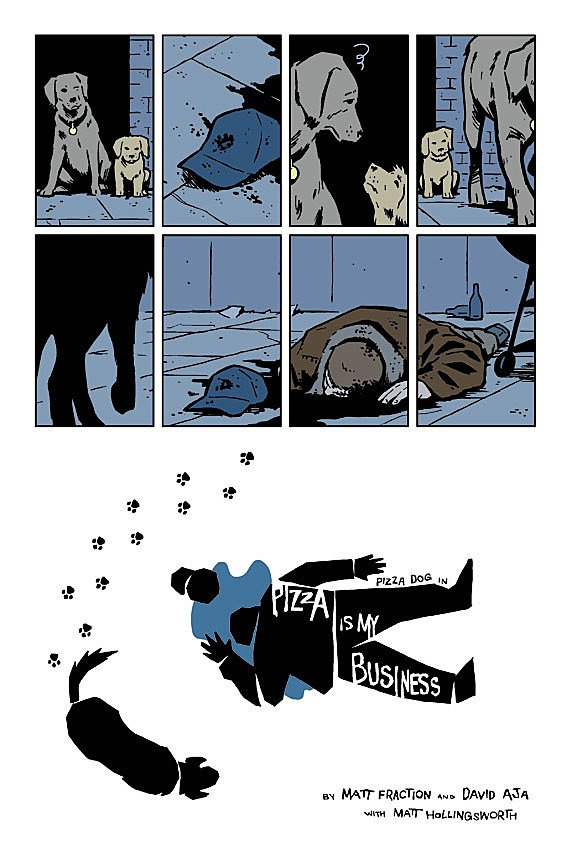   Lucky the Pizza Dog dans Hawkeye 11 Pizza is My Business