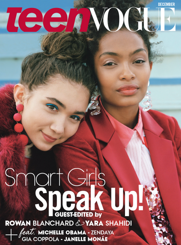 Rowan Blanchard ve Yara Shahidi'nin yer aldığı Teen Vogue kapağı