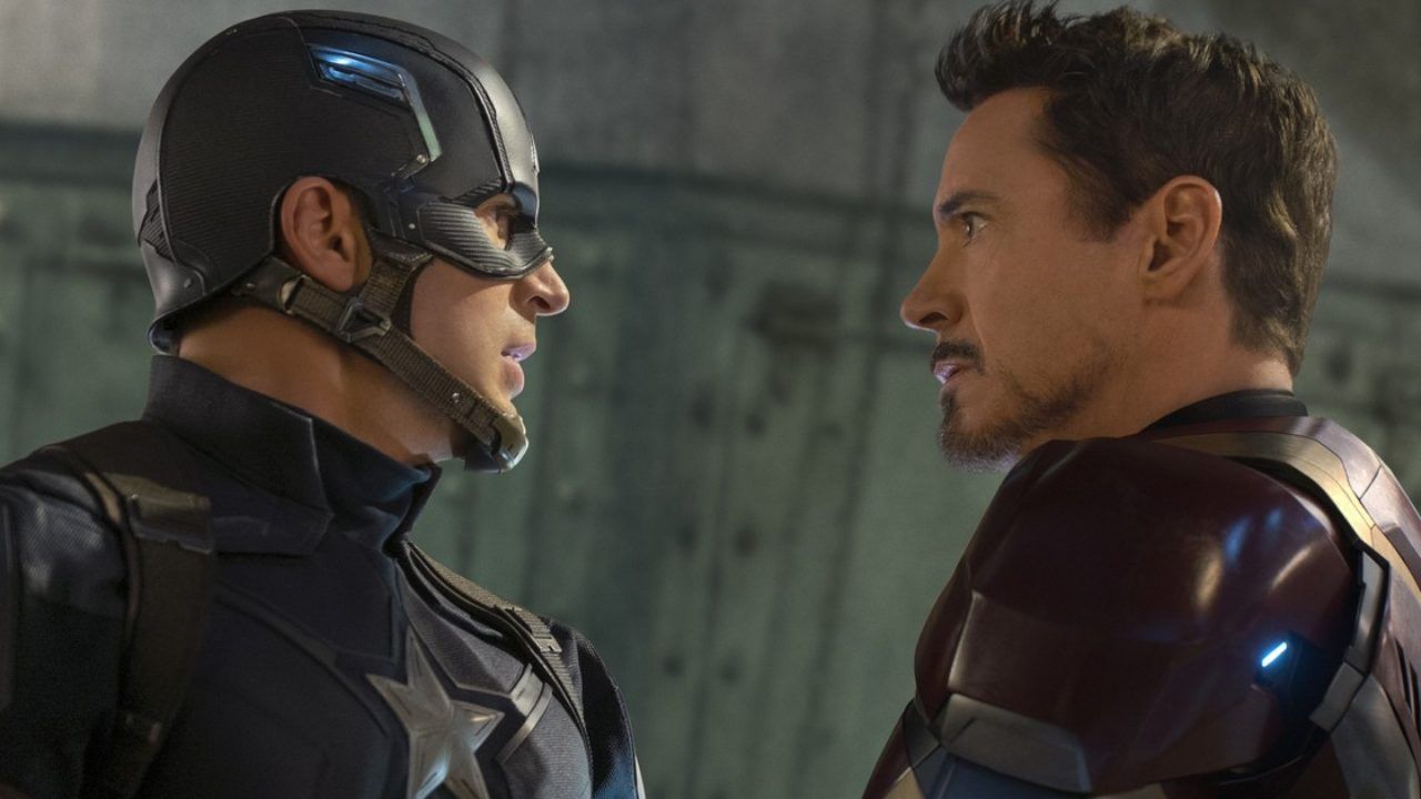 Tony Stark y Steve Rogers en Civil War