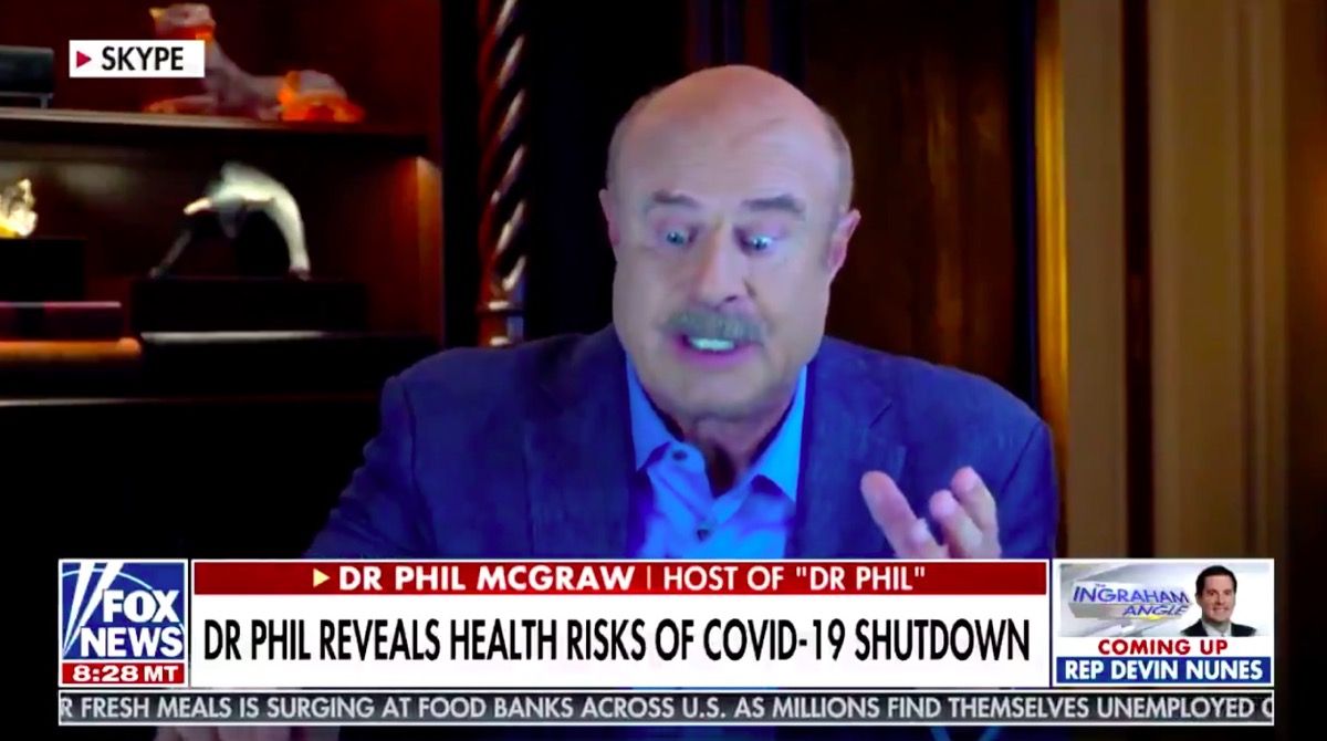 De ce cineva îl ascultă pe dr. Phil oferă sfaturi pentru coronavirus?