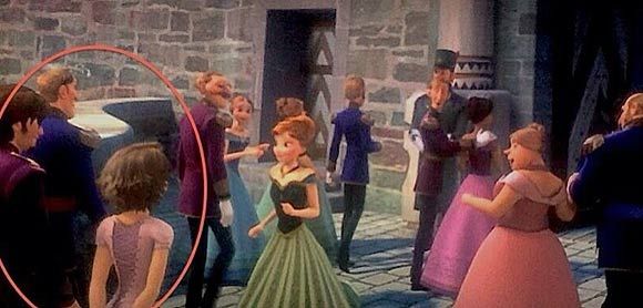 Parece que Rapunzel apareceu congelado por uma fração de segundo