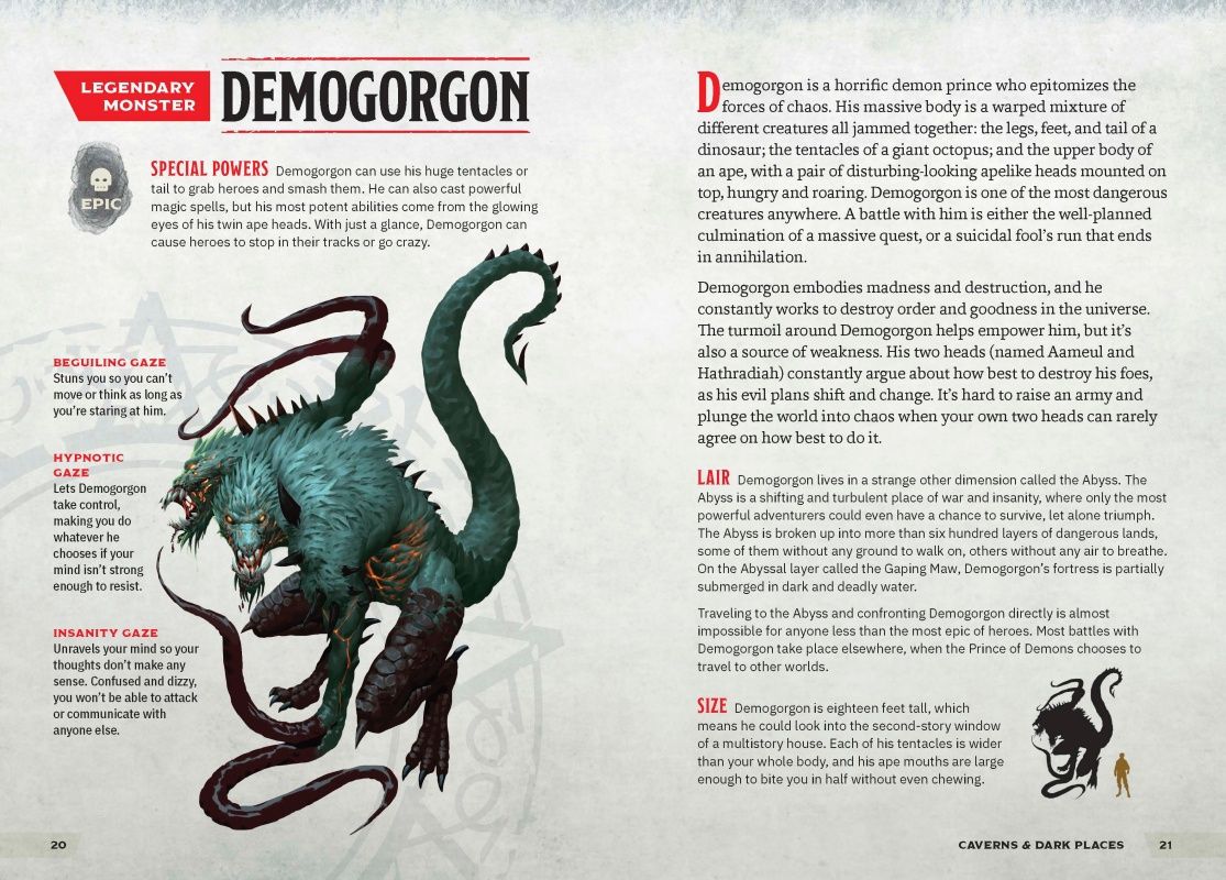 Demogorgon D & D -hirviöt ja olennot + soturit ja aseet