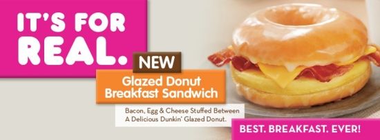 يقدم Dunkin 'Donuts ساندويتش دونات للإفطار ، كان علينا تجربته [فيديو]
