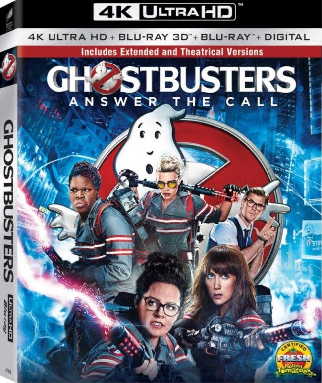 Gu neònach, bidh tiotal eadar-dhealaichte aig na Ghostbusters Ùra air DVD