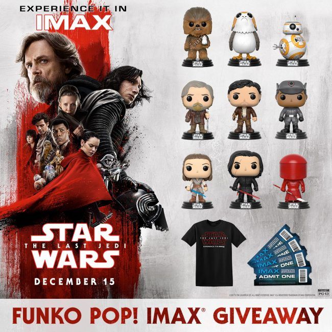Giveaway: IMAX și Funko Pop! Vrei să-ți ofer cel mai bun Star Wars: Ultima experiență Jedi vreodată