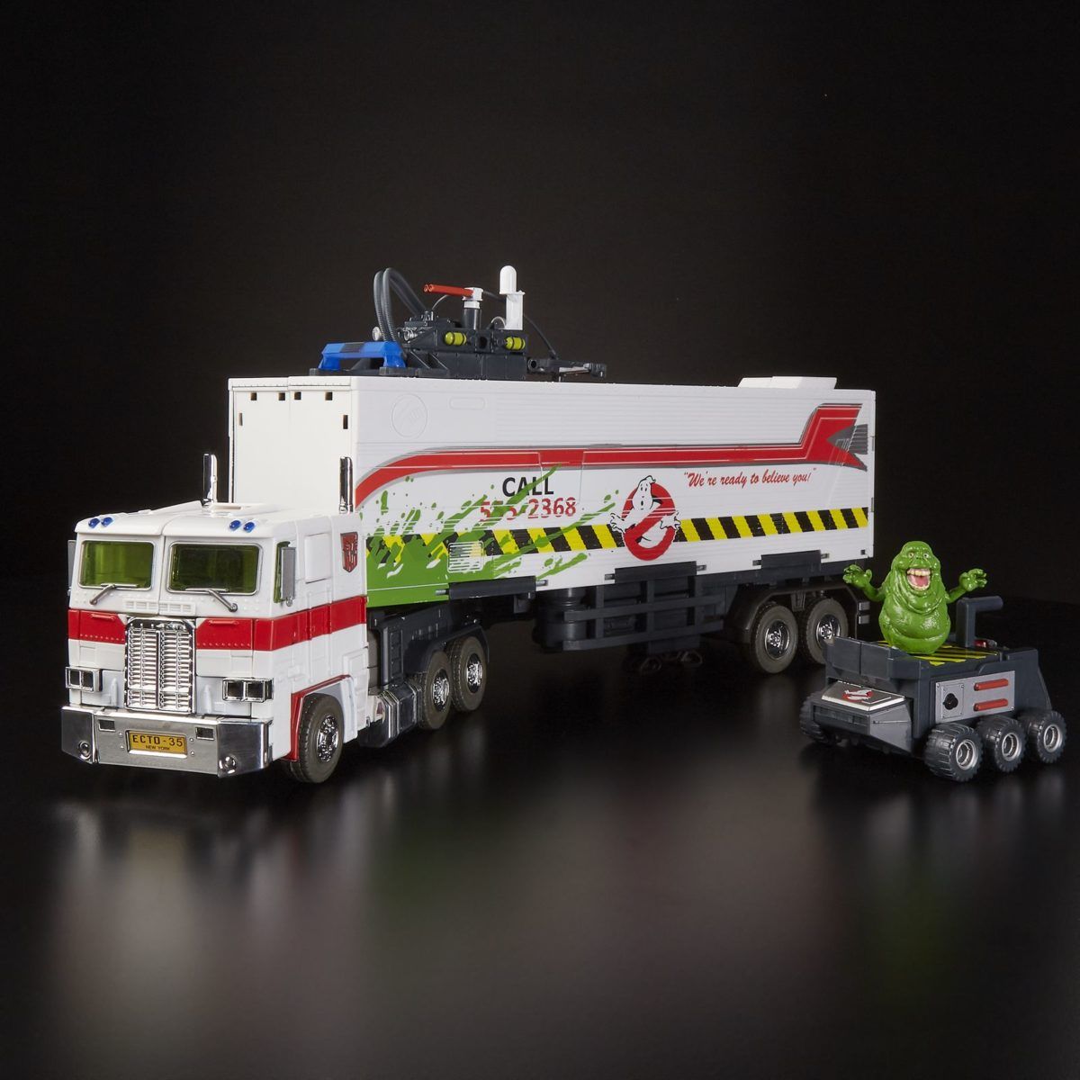 ghostbusters and transformers mash-up toy ectotron à sdcc