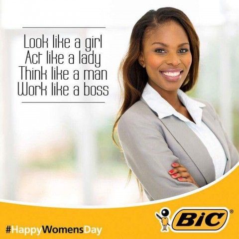 Bic Flubs مرة أخرى ، تنشر إعلانات تخبر النساء أن يشبهن الفتاة ... يفكرن كرجل