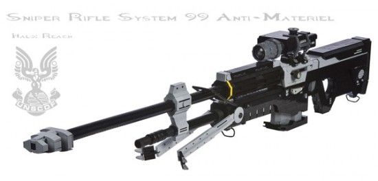 Plná velikost LEGO Halo Sniper Rifle je působivá