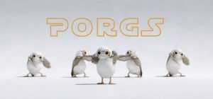 Screengrab of a Vimeo animation of dancing porgs from