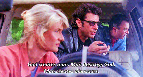GIF di Laura Dern è Jeff Goldblum da Jurassic Park