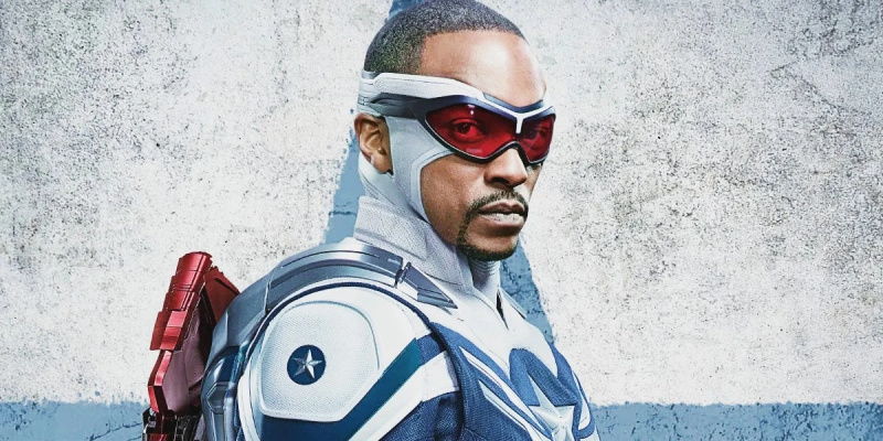   Anthony Mackie comme Sam Wilson's Cap in Captain America: New World Order poster