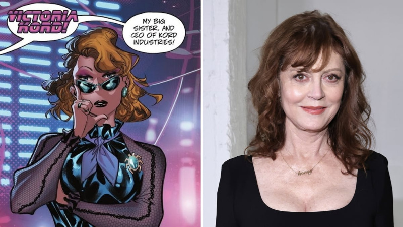  DC'den Victoria Kord's 'Blue Beetle' comic and Susan Sarandon