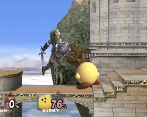 link neutral air en smash bros brawl (imagen: Nintendo)