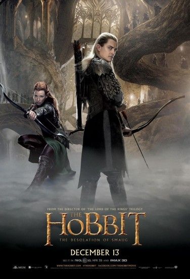 Tauriel nægter at komme ind i en butt-pose i Hobbit-plakaten, får Legolas til at gøre det i stedet