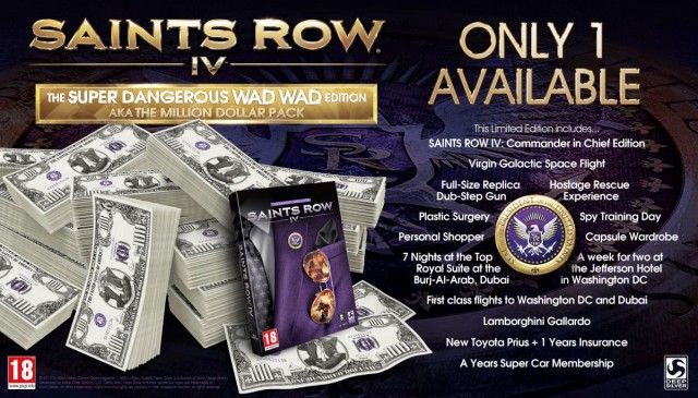 Есть смешное специальное издание Saints Row IV стоимостью 1 миллион долларов