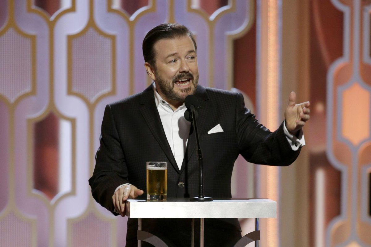 An dtuigeann Fans Trump a Laoch Nua, Ricky Gervais, Hates Him?