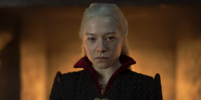   Rhaenyra Targaryen en la toma final de'House of the Dragon'
